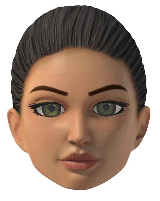 Kayo Tracy from Thunderbirds are Go Single Card Party Fun Face Mask - Puppet