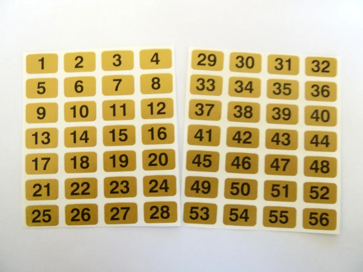 Gold Number stickers | Sticker