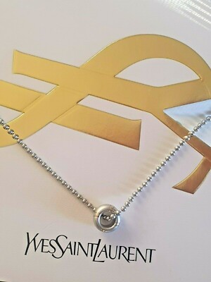 Yves Saint Laurent YSL Vintage Costume Silver Gold Metal