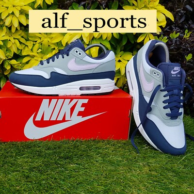  Neu mit Karton & Original Nike  Air Max 1 Turnschuhe in Donnerblau & Flieder UK Größe 8