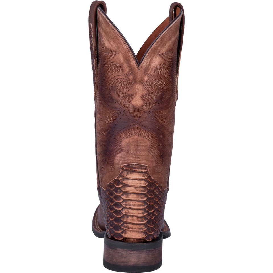 Dan Post Men's Brown Snake Skin Print Square Toe Boots DP4526 | eBay