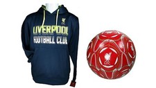 Liverpool F.C. Official Soccer Hoodie Jacket Size 5 Ball 14-1 Large