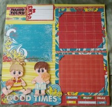 Fun at the Beach Premade 12 X 12 Scrapbook 2- Page Layout;Summer Fun;Good Times
