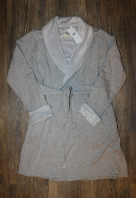 NWT Women's UGG Blanche Plush Bath Robe Gray XL 16-18