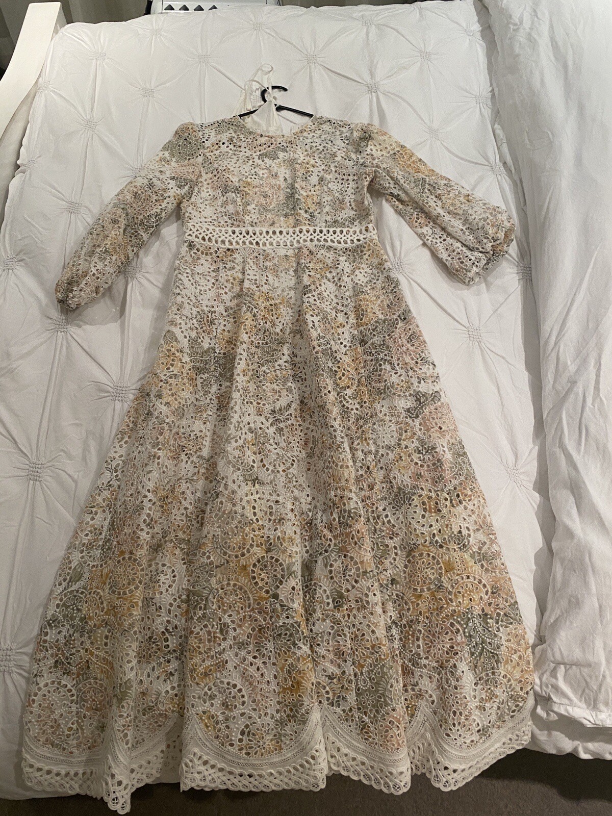 ZIMMERMANN Amelie Broderie Anglaise Midi Dress size 0 eBay