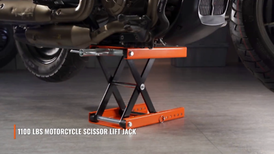 Uimoso Motorcycle Scissor Jack Lift 1100 lbs Wide Deck Hoist Stand
