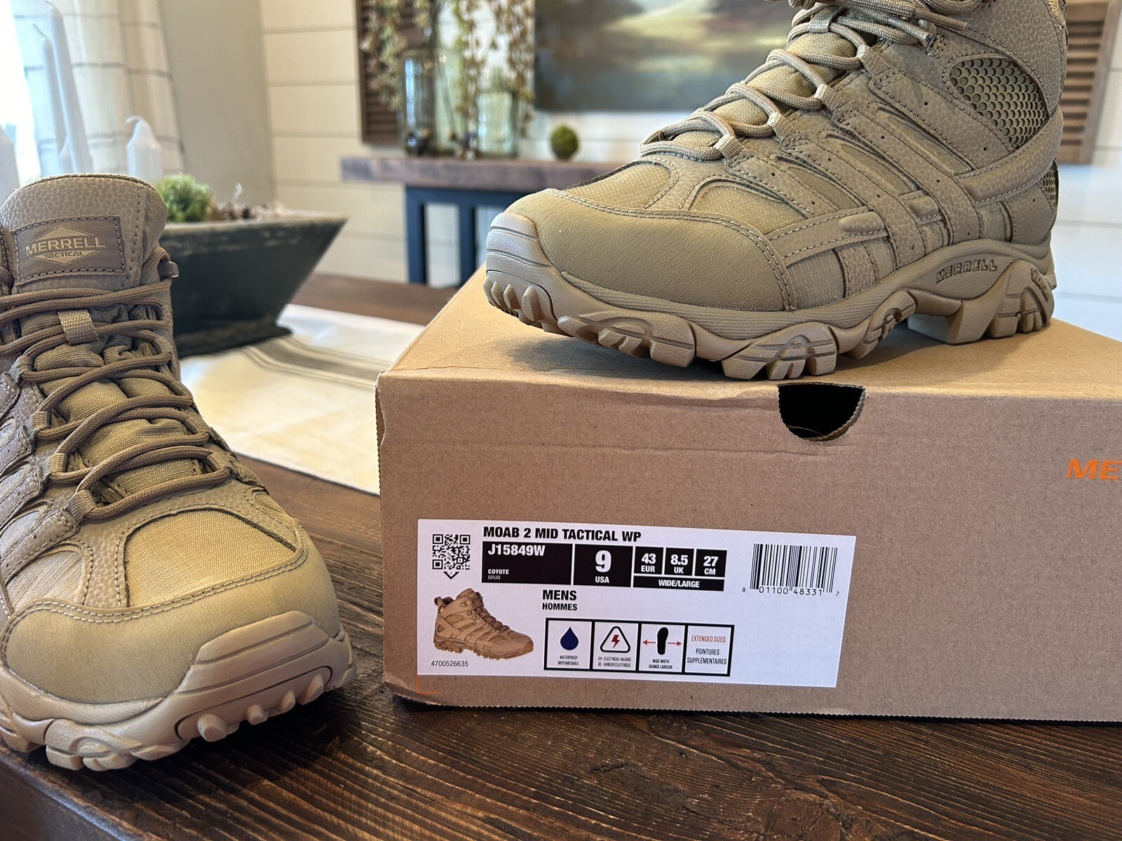 Merrell Men Moab 2 Mid Tactical Waterproof Boot Wide Width Boot eBay