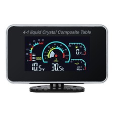 4in1 Car Lcd Digital Oil Pressure Gaugevoltmeteroil Fuel Gaugewater Tempmeter