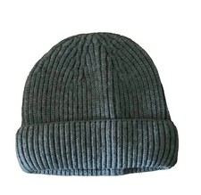 Boys Knitted Acrylic Winter Warm Gray Beanie Unbranded New without Tags Stretch