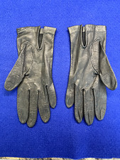 Leather Gloves Italian X Small Ladies Black Soft Thin 3 34/" W x 7 3/4" L 1967