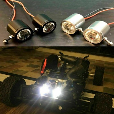 Kit Lumière LED Ronde 4 LED Pour RC 1/10 - Compatible TRX4, SCX10, D90, TRXAAXS - Éclairage Phares Ultra Puissant