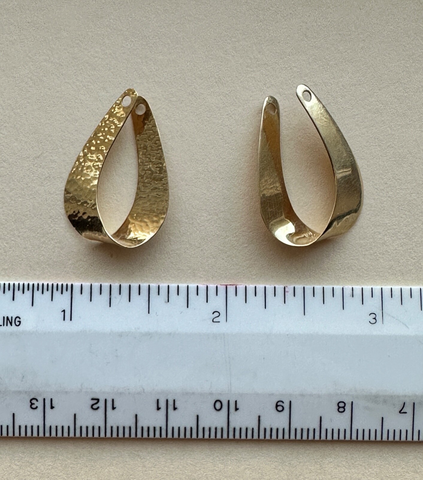 James Avery 14K Yellow Gold Earring Jackets Hammere… Gem