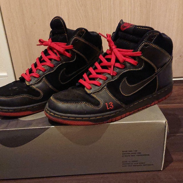 Nike Dunk High Pro SB Unlucky 2004 305050-001 Black/Red Size US 10 w/Box | eBay
