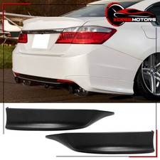 Fits 13-15 Honda Accord Sedan Hfp Style Pu Rear Bumper Lip Spat Splitters 2pcs