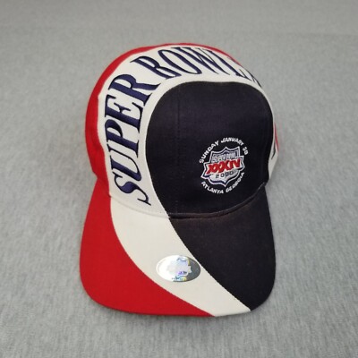 Super Bowl Hat Cap Snap Back Swirl Wrap Red White Twins Enterprise XXXIV VINTAGE
