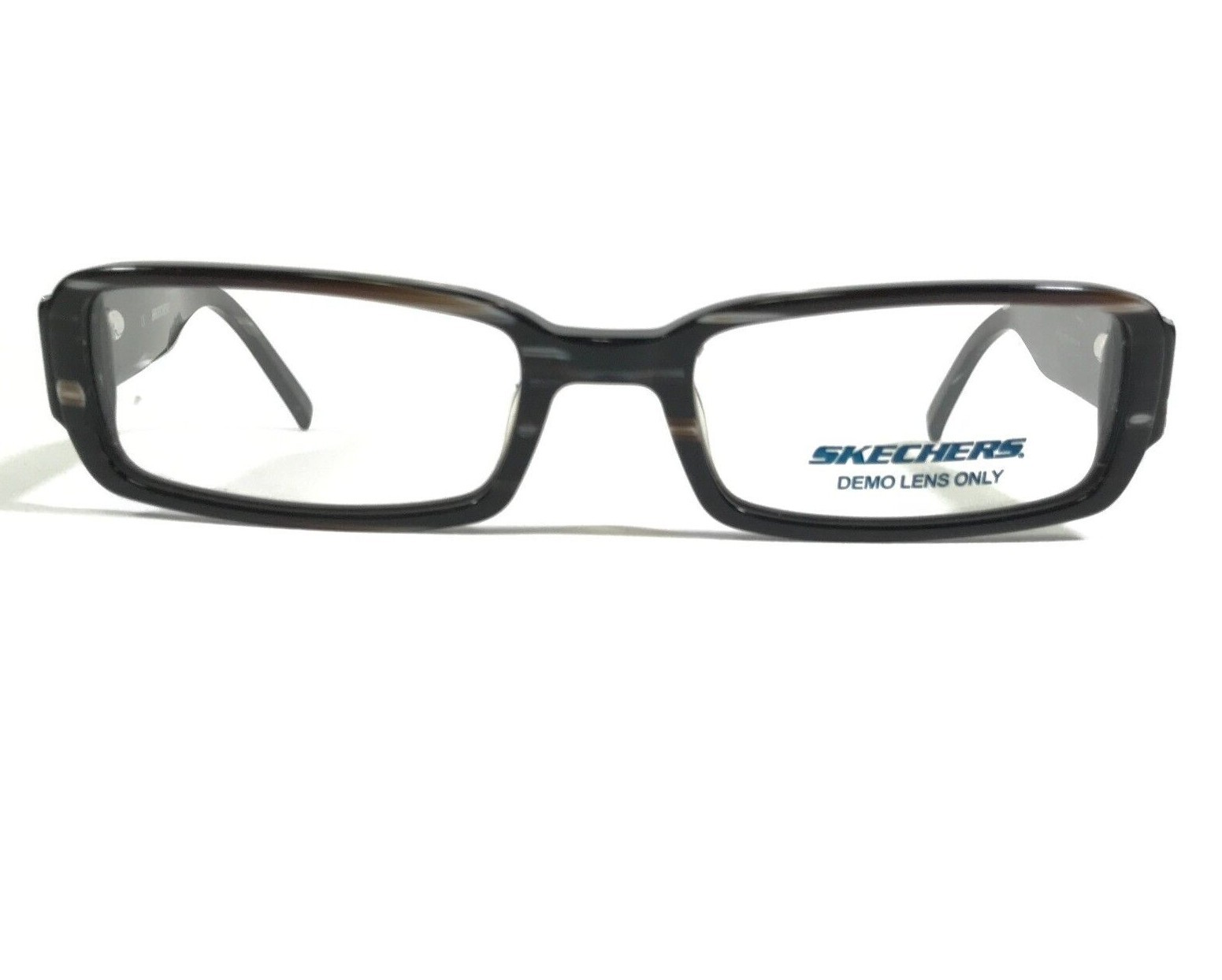 Skechers Eyeglasses Frames SK3021 HRN Black Brown Rectangular Full Rim 49-17-140