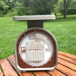 Vintage Postal Scale PELOUZE Metal Counter Model Y-5 1978 silver postal history 