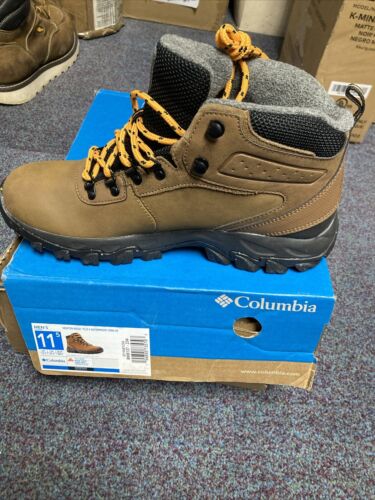 Columbia Men Newton Ridge Plus II Waterproof NIB Sz 11.5 Br/Blck BM8137-234