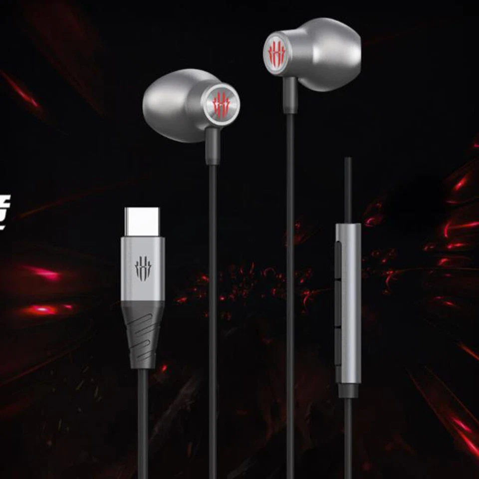 Nubia Red Magic 8 7S 7 6 6S Pro Type-C Wired Earphone Gaming Headsets - Image 2 of 4