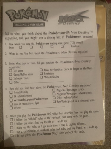 Pokémon TCG Dark Neo Destiny Complete , Never Used In Near Mint Condition - 第 12/16 張圖片