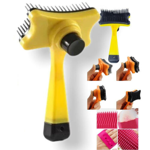 Dog Brush Cat Pet Grooming Slicker Self Cleaning Massage Long Short Hair Re s2  - Picture 1 of 19