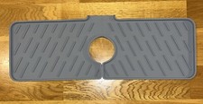 Silicone Faucet Mat 18 Kitchen Bathroom Sink Splash Guard Mat Drying Pad Gray