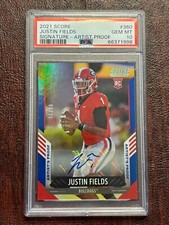 2021 Score /35 Justin Fields RC AUTO PSA 10 Artist Proof Gem Mint Pop 1