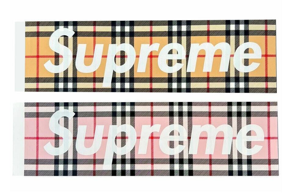 Supreme バーバリー ステッカー 9枚 Supreme x Burberry Box Logo Stickers Pink/Beige (SS22-STK1) One