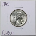 1945 25C Washington Quarter Dollar in Choice BU+ Condition #2047