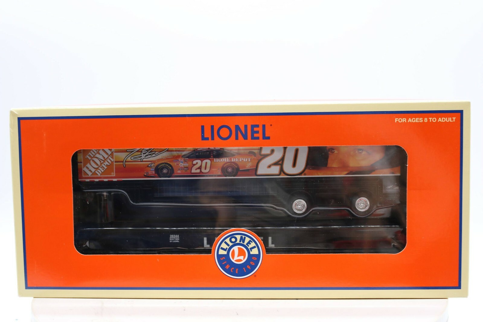 Lionel Tony Stewart Flatcar w/ Trailer 6-26344 NIB New O Gauge NASCAR 1:48 Scale
