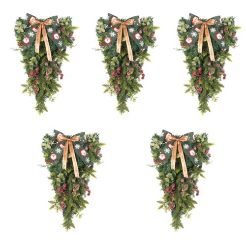 5 Count Christmas Garland Decoration Decorative Wreath Front Door
