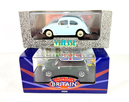Lot of 2 -Vitesse '49 VW Beetle & Mini Cooper-diecast Cars 1:43 scale and New. - 第 1/14 張圖片