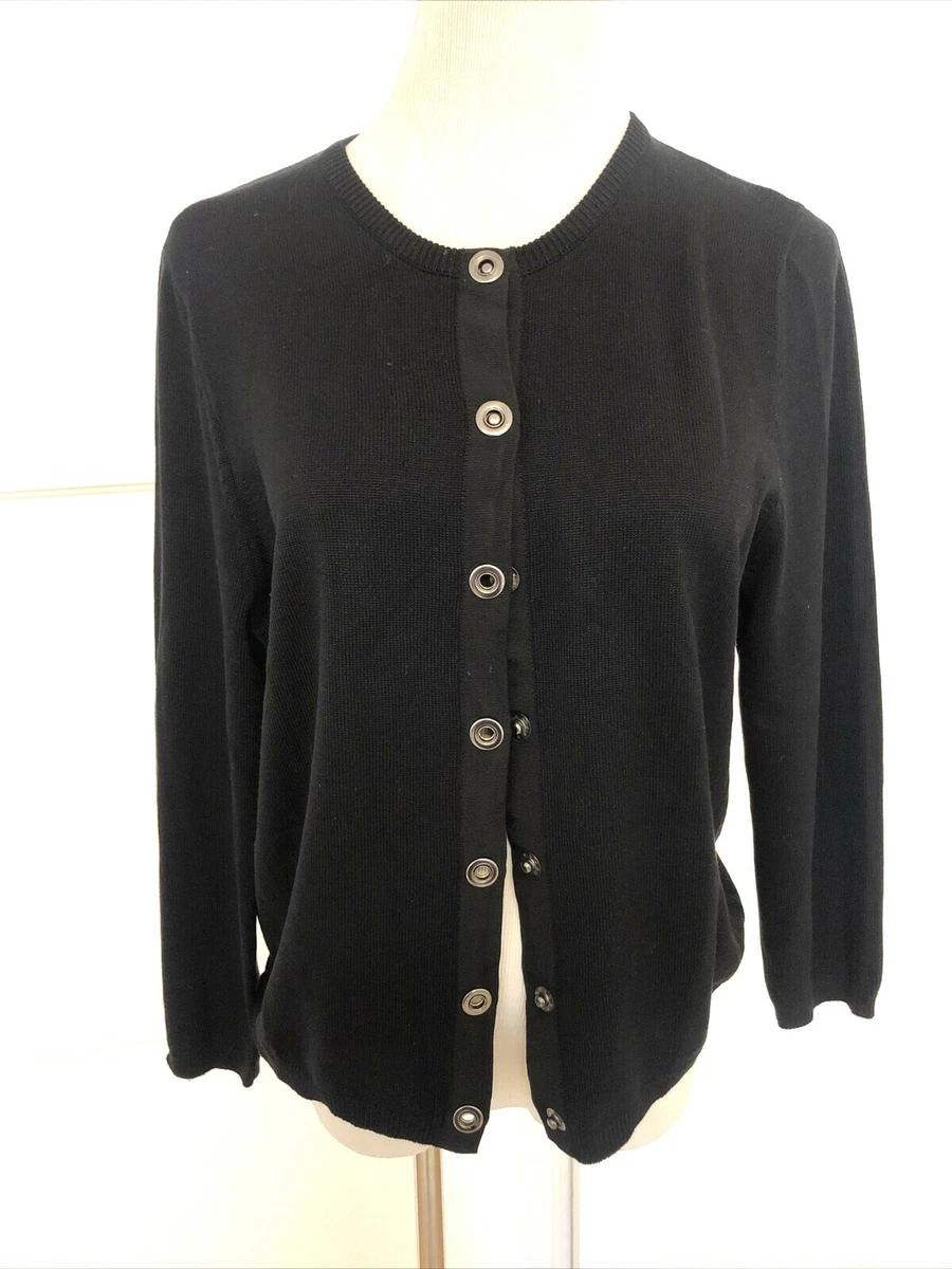 Long black silk shop cardigan