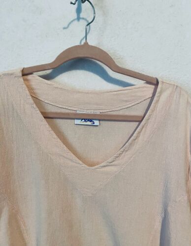 Dunes Top Damen 2x hellrosa asymmetrischer Saum Rüschen hauchdünn Lagenlook Boho - Bild 2 von 7
