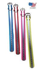 2 INCH WIDE X 25 INCH TPU REFLECTIVE DAYGLOW DOG COLLAR, No Smell waterproof