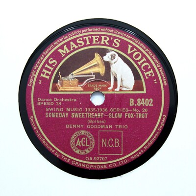 BENNY GOODMAN TRIO ''Someday Sweetheart / Who'' 1935 (E) HMV B-8402 [78 RPM]