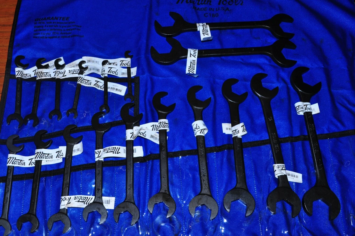 Martin 18 Pcs Hydraulic Wrench Set Angle Opening Polish. In 11 32