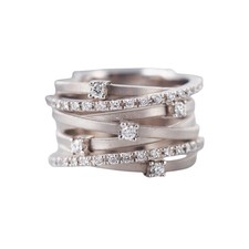 Marco Bicego Goa Diamond Gold Seven Row Ring