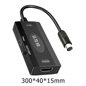 For Sega Saturn Console HD Adapter SS to HDMI-compatible Converter w/ USB Cable
