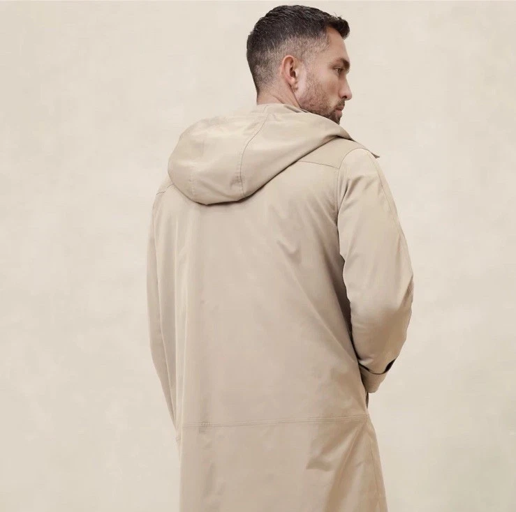 NWT! Banana Republic Oversized Anorak Jacket Fresh Taupe Mens Sz Medium #483942 - Image 2 of 4