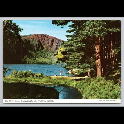 Vintage Postcard Glendalough Ireland Unposted Scenic View Historic Rivers