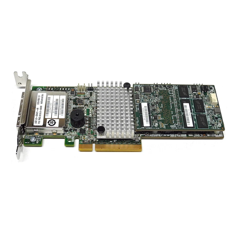 LSI Fujitsu MR SAS9286CV-8e 6Gb 1GB Cache PCIe x8 RAID Controller A3C40161761 LP - Immagine 2 di 4