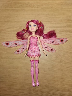 Mia & me Spielzeug Puppe 23cm pink rosa Mädchen Kunststoff Kleid Flügel Fee Elfe