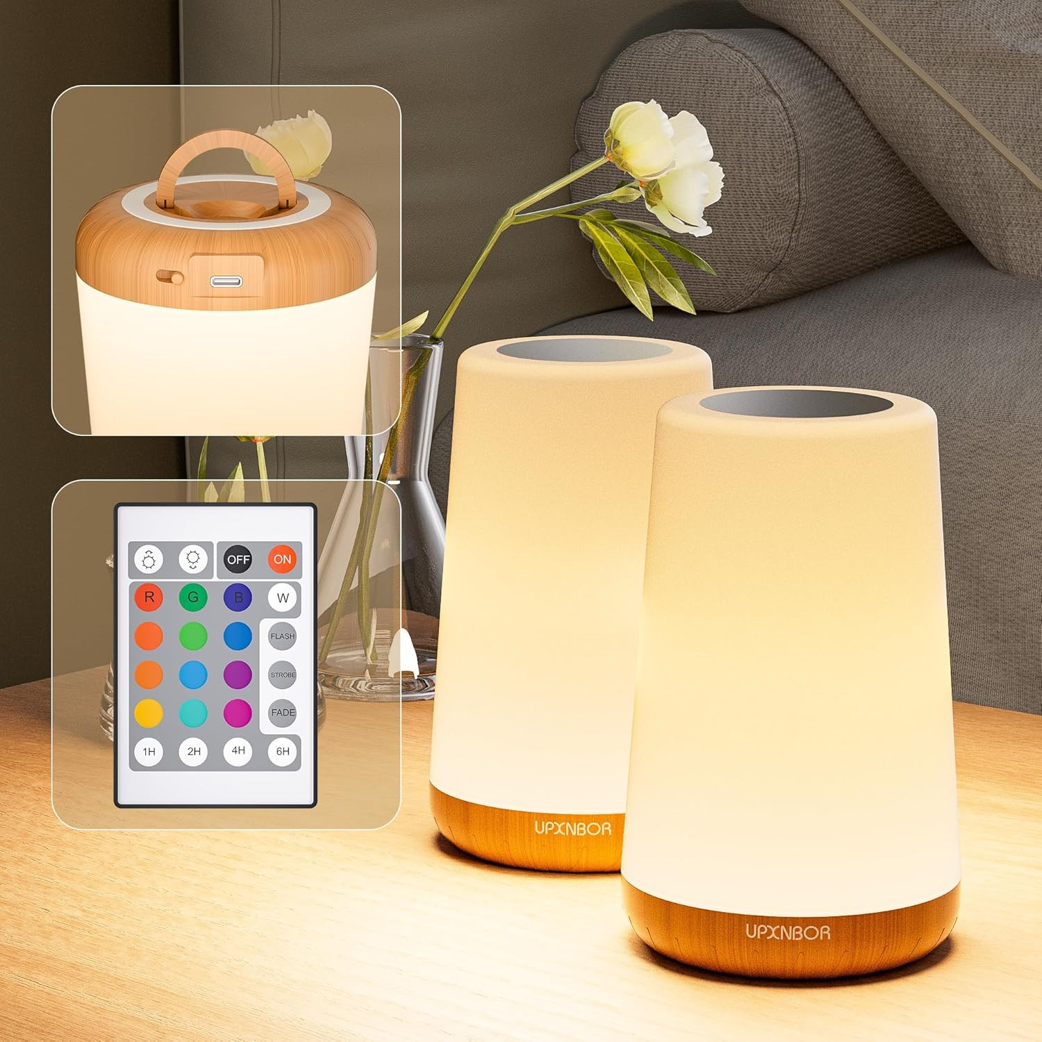 Lampada d'Atmosfera LED RGB - Design Minimalista e Dimmer Touch