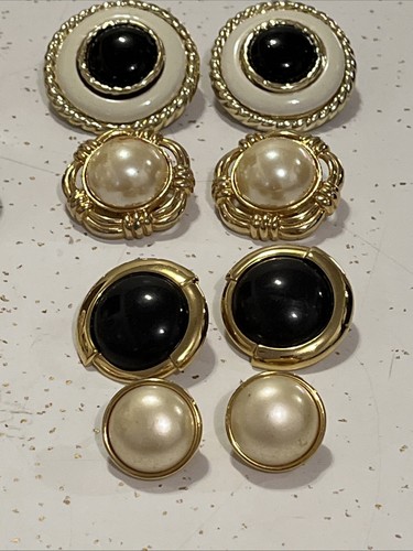 20 Pairs Of Gorgeous Vintage Costume Jewelry Clip On Earrings! - Picture 7 of 10