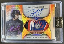 2025 Topps Dynasty Francisco Lindor On This Day Patch Auto Gold #1/1 Mets