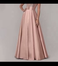 Women  s High Waist Satin Skirt