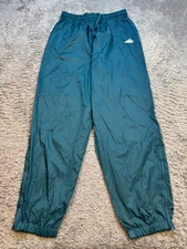 Vtg Apex Track Pants Men Large Teal Stretch Tapered Windbreaker Joggers 90s