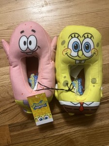 spongebob and patrick plush slipper