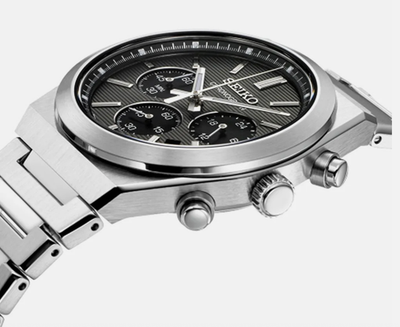 SEIKO SSB455 Grey Sapphire Quartz Silver Chronograph Analog watch